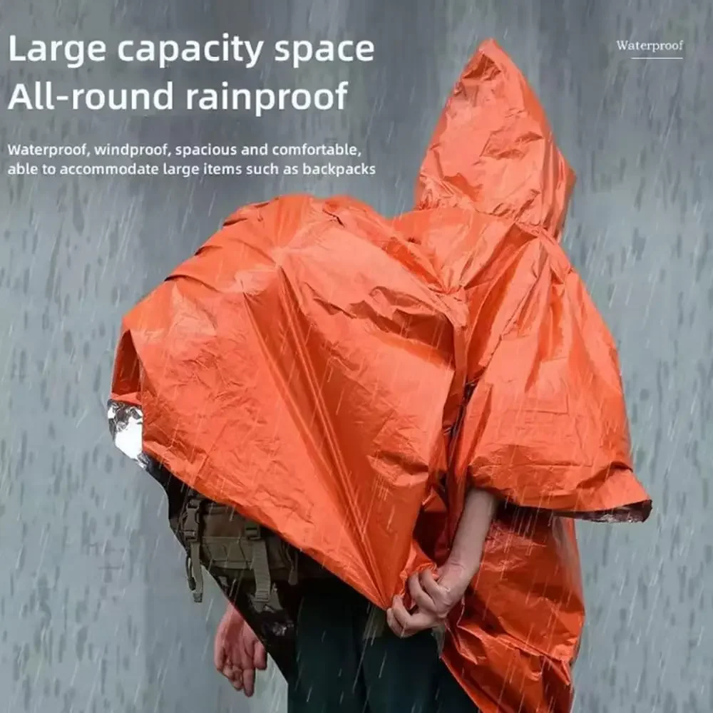 معطف واقٍ من المطر بغطاء للرأس - مراجعة Emergency Poncho Rain وسعره